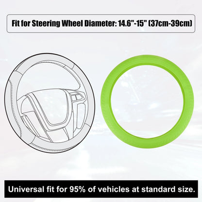 Universal Silicone Steering Wheel Cover 14.6" Green