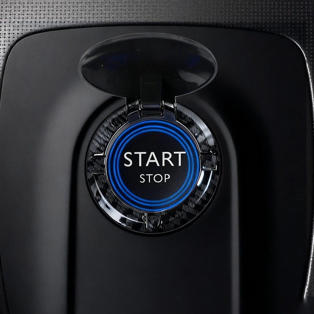 Sleek For Carbon Fiber Engine Start Cover for For Car Dashboard for One Touch