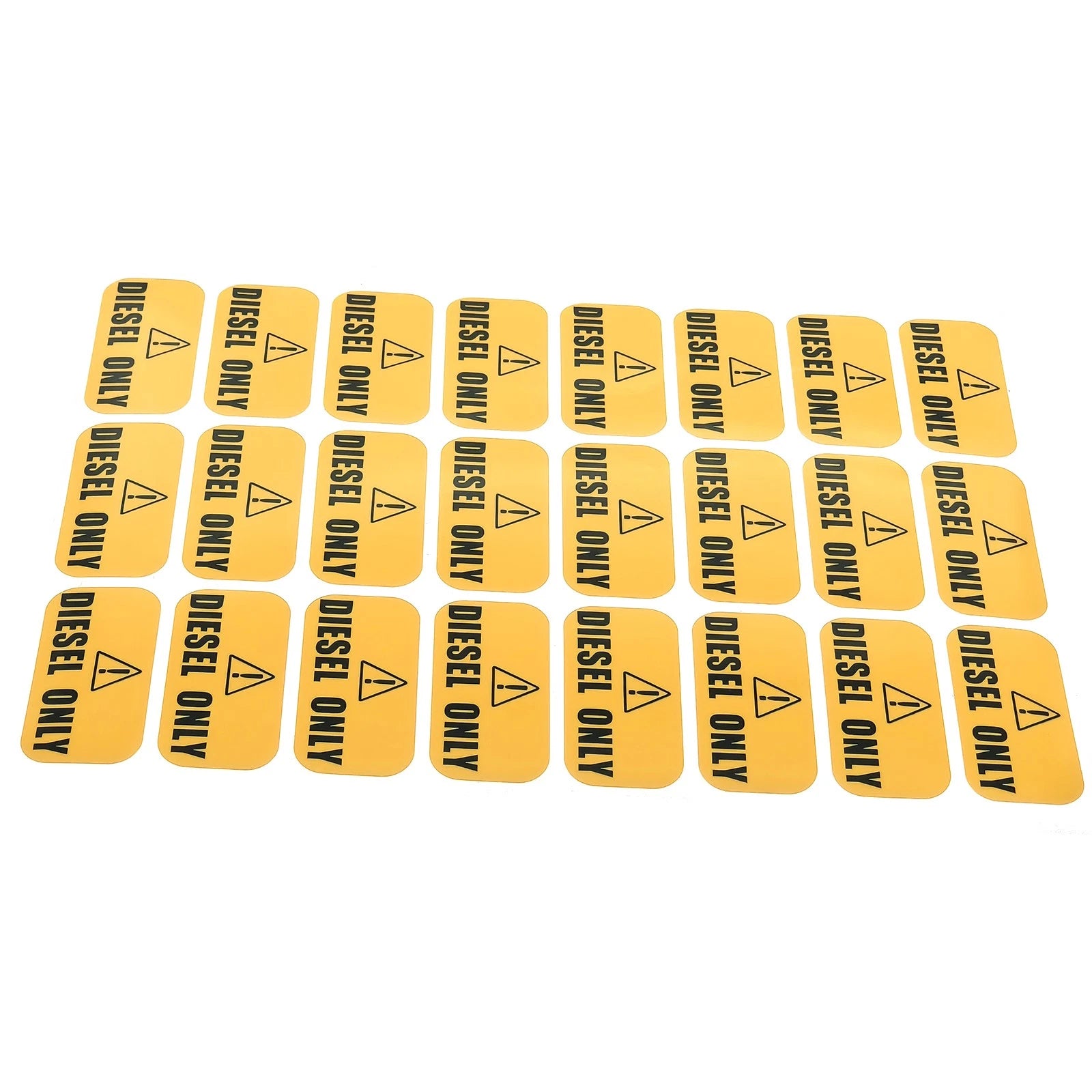 Diesel Only Sticker for Weather Proof Use (Yellow)