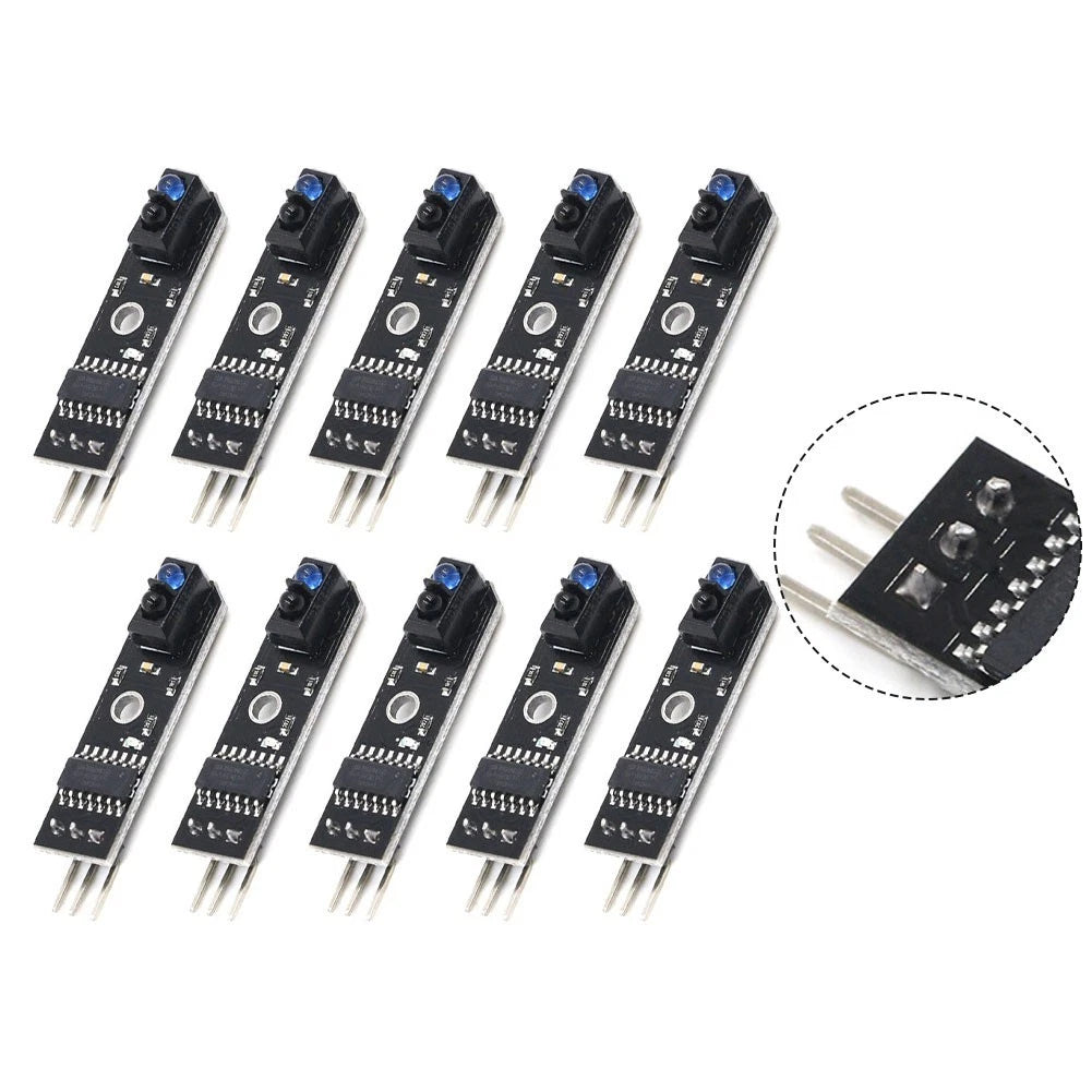 10X TCRT5000 Infrared Line Tracking Sensor Modules for Robotics Projects