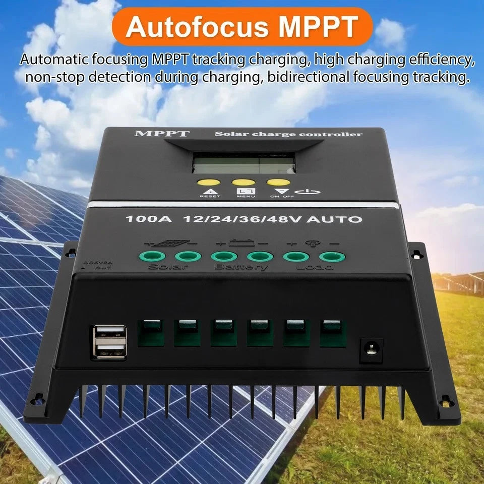 MPPT Solar Regulator 100A for Battery Charging (12V–48V)