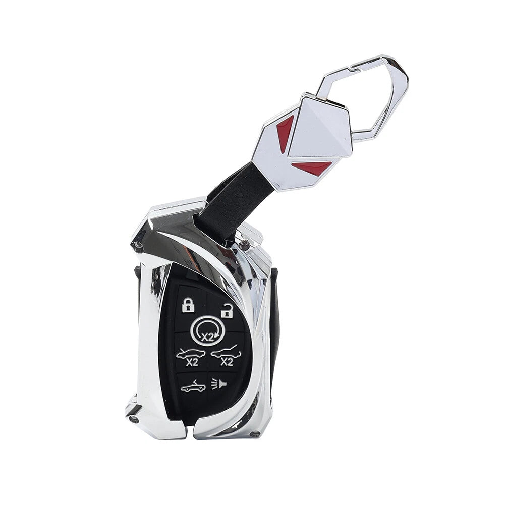 1x Silver 7 Button Remote Key Fob Shell Case for Chevrolet Corvette (2020–2023)