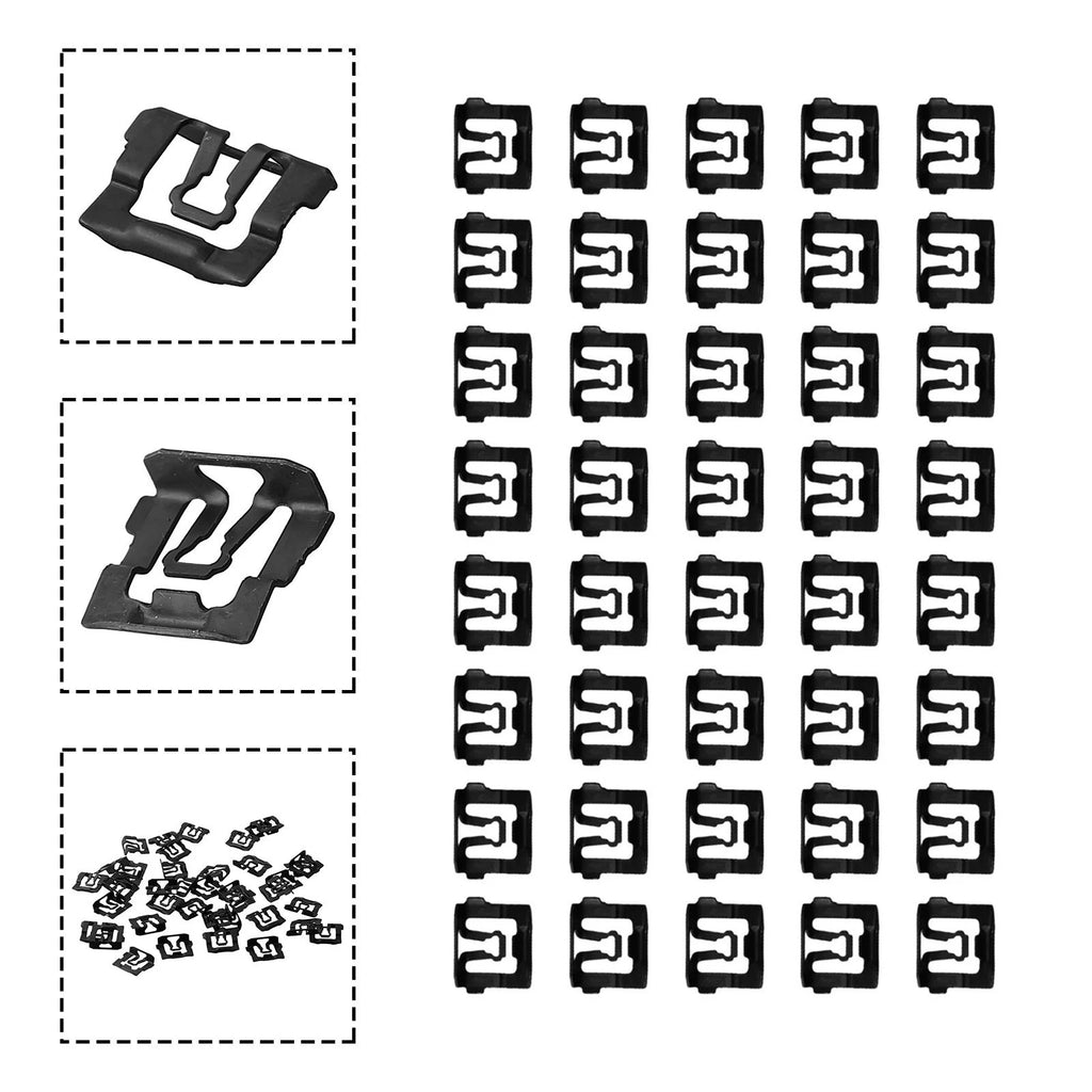 40PCS Windshield Trim Molding Clips for Ford (1964–1993)