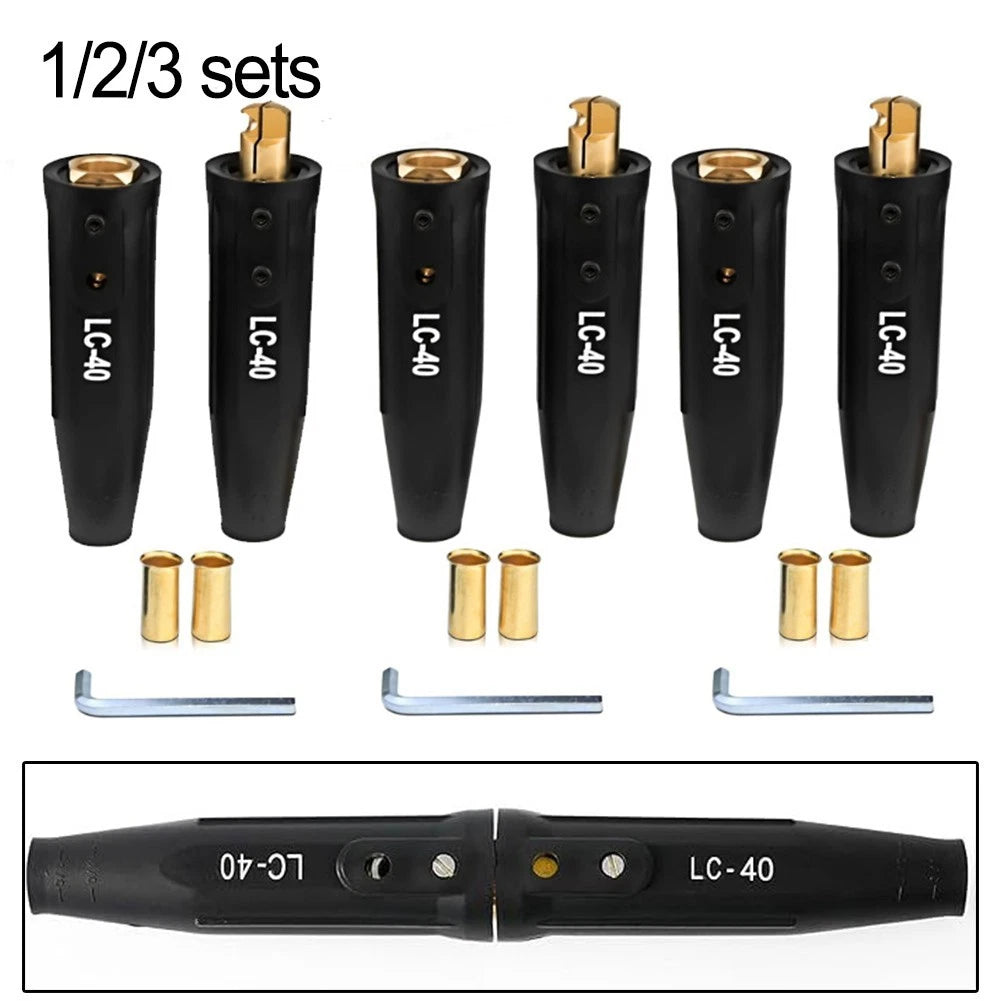 LC40 Welding Cable Connector Brass For Secure Electrical Welding Connections