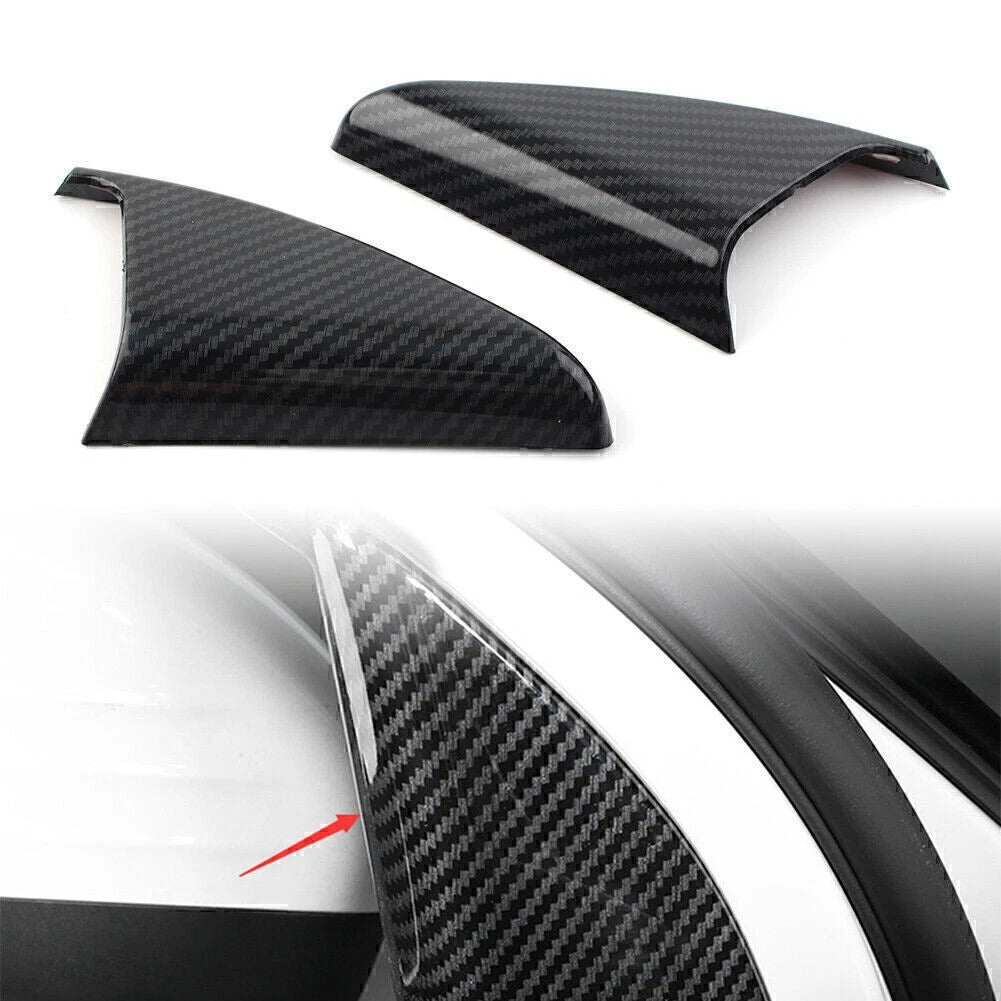 Carbon Look A Pillar Triangle Frame Cover Trim for Benz A-Class A220 (2019)
