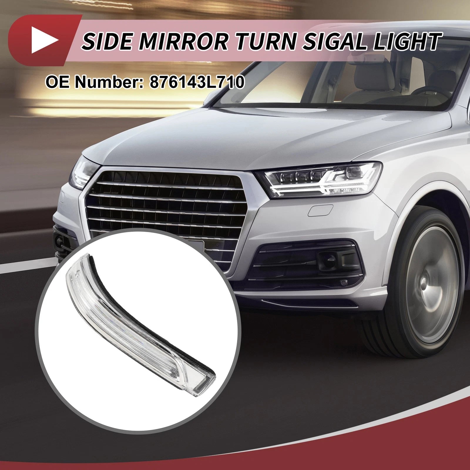 Car Mirror Turn Signal Light Right LED Replacement for Hyundai Azera (2009–2010)