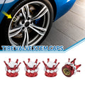 Valve Stem Caps Wheel Valve Cap Replacement for Car SUV Bike 4 Pack (Red)