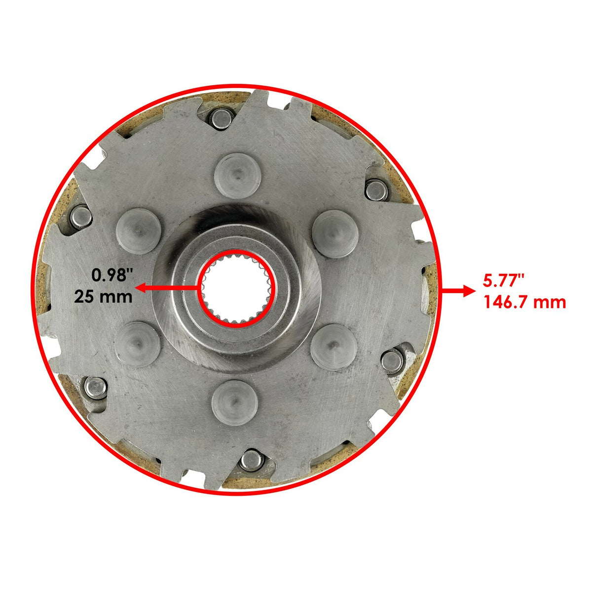 Wet Clutch Carrier Shoes Replacement for Honda TRX520FM6 Foreman Rubicon (2020–2022)