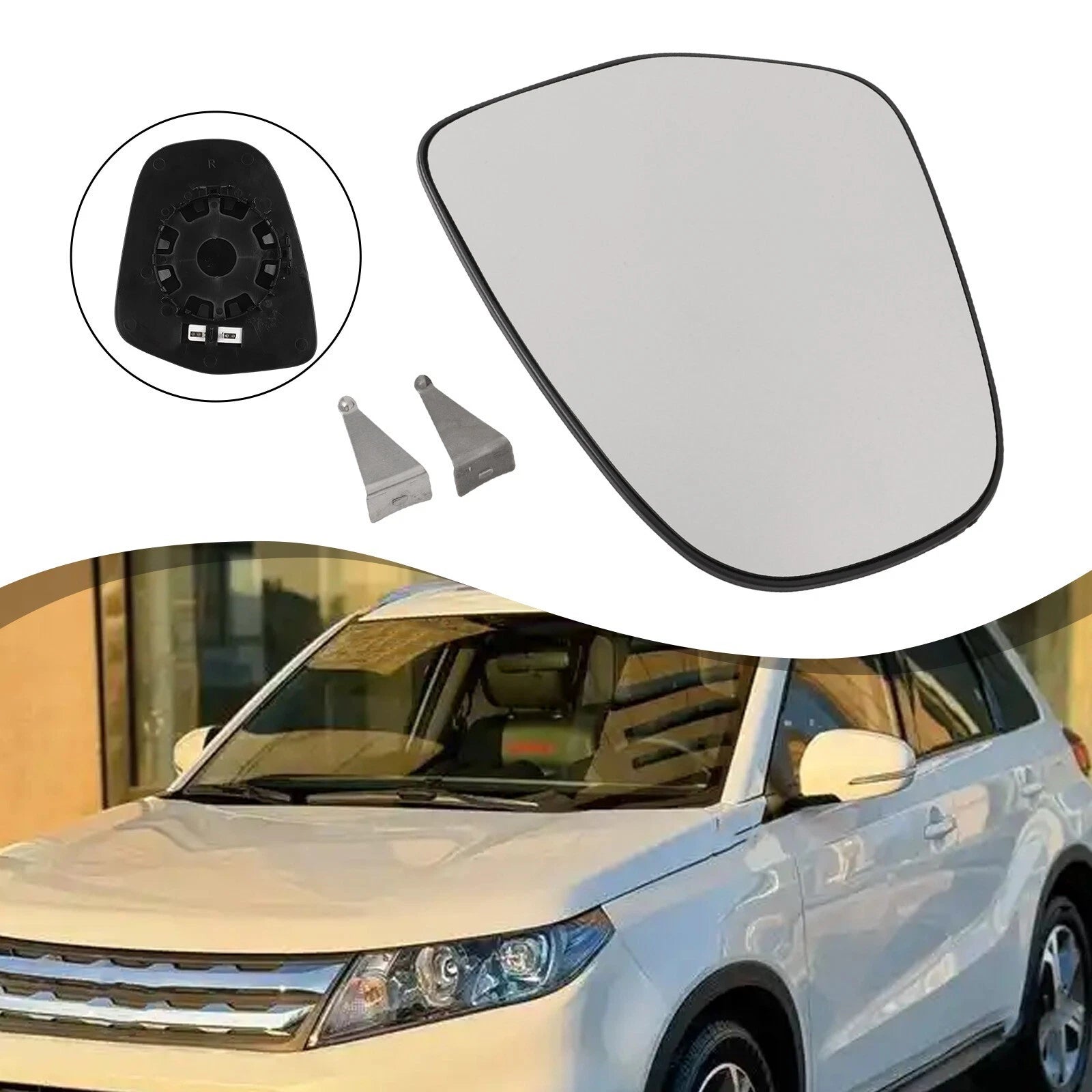 Side Mirror Glass for Car (Easy Installation, Enhanced Reflective Properties)