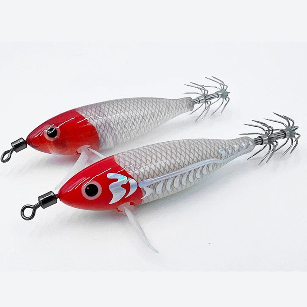 5 7g Glow Squid Jig Lure for Night Fishing (Realistic Shrimp Design)