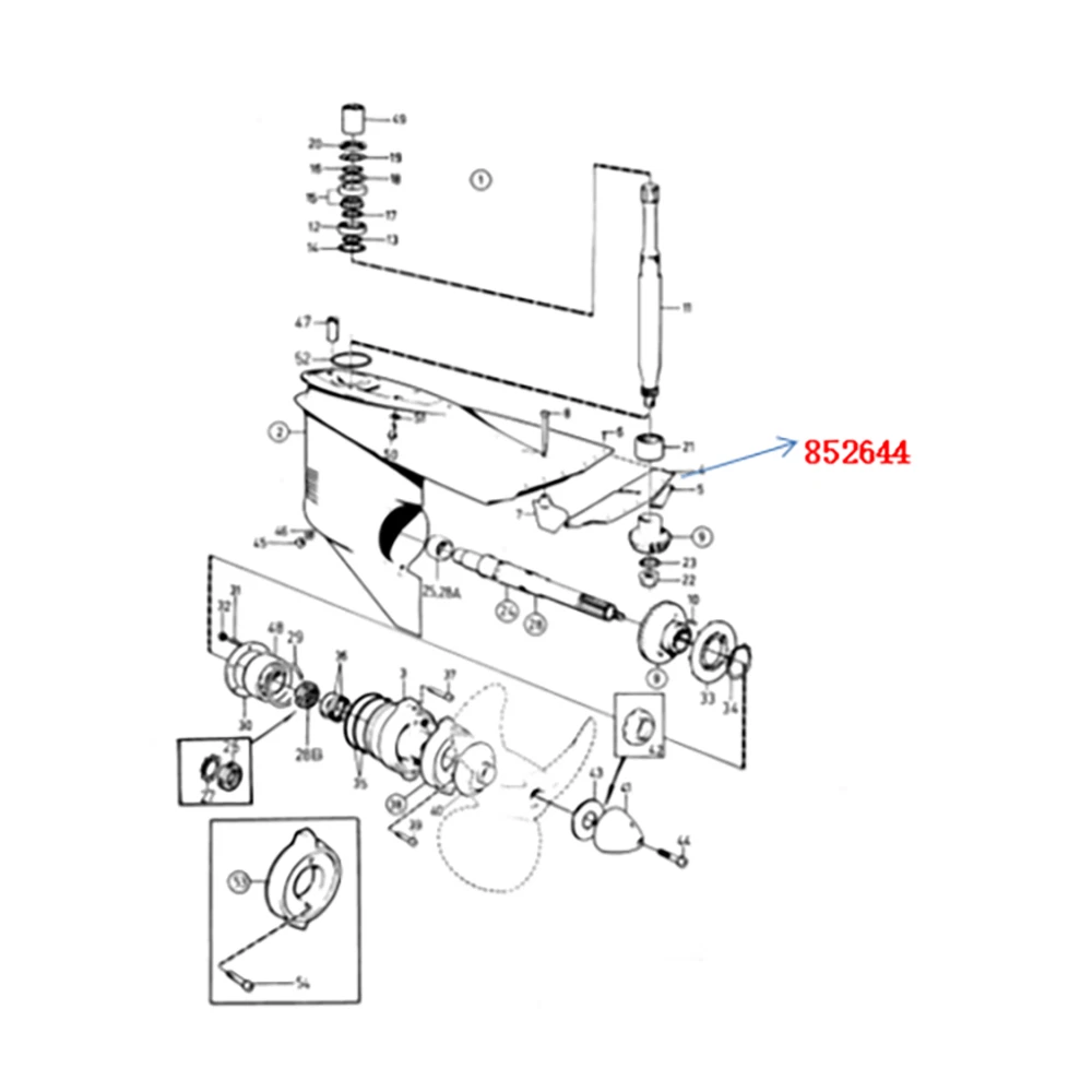 Non Return Valve Exhaust Flap for Volvo Penta Sterndrive 290 (1986–1999)