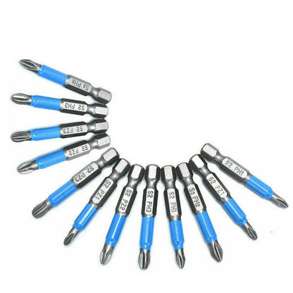 Set of 12 Magnetic Screwdriver Bits for Assorted Models (50mm S2)