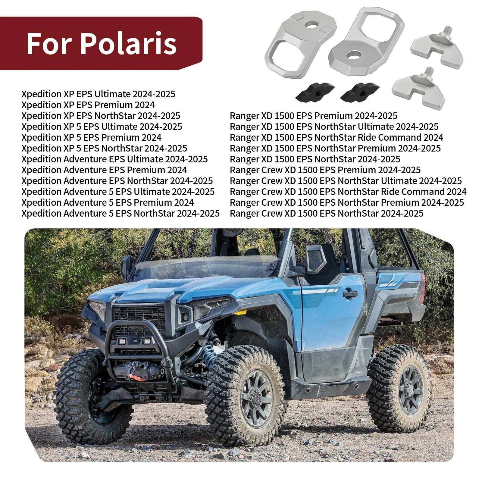 Lock & Ride MAX D-Rings 2889620 for Polaris Xpedition XP ADV 2024-2025