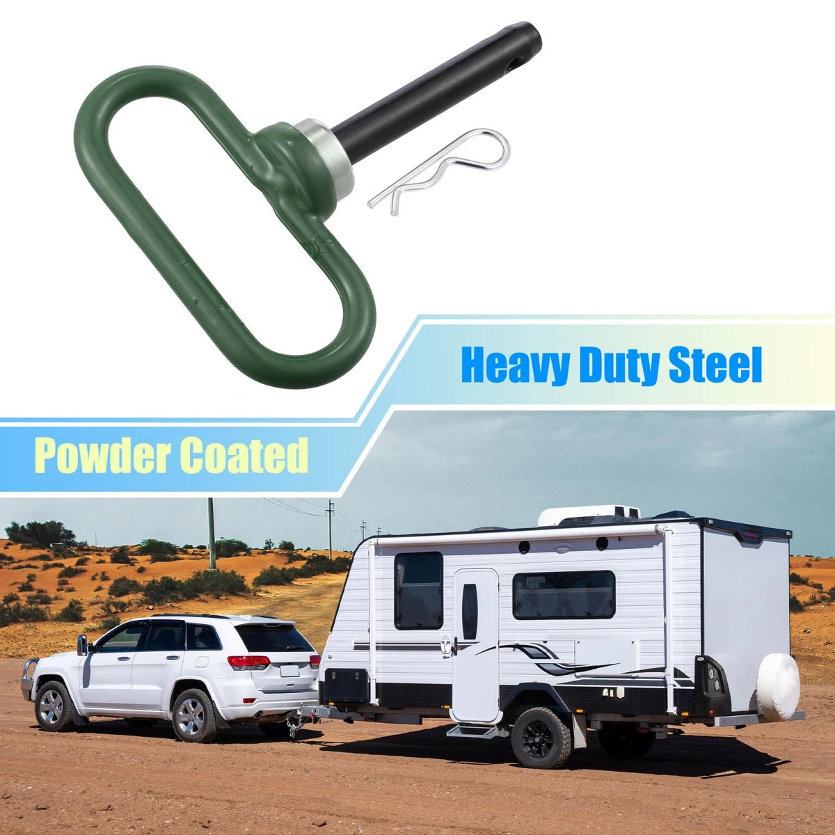 Magnetic Trailer Hitch Pin Clip Replacement for Lawn Mower (5–3.5 in) (2005–2015)