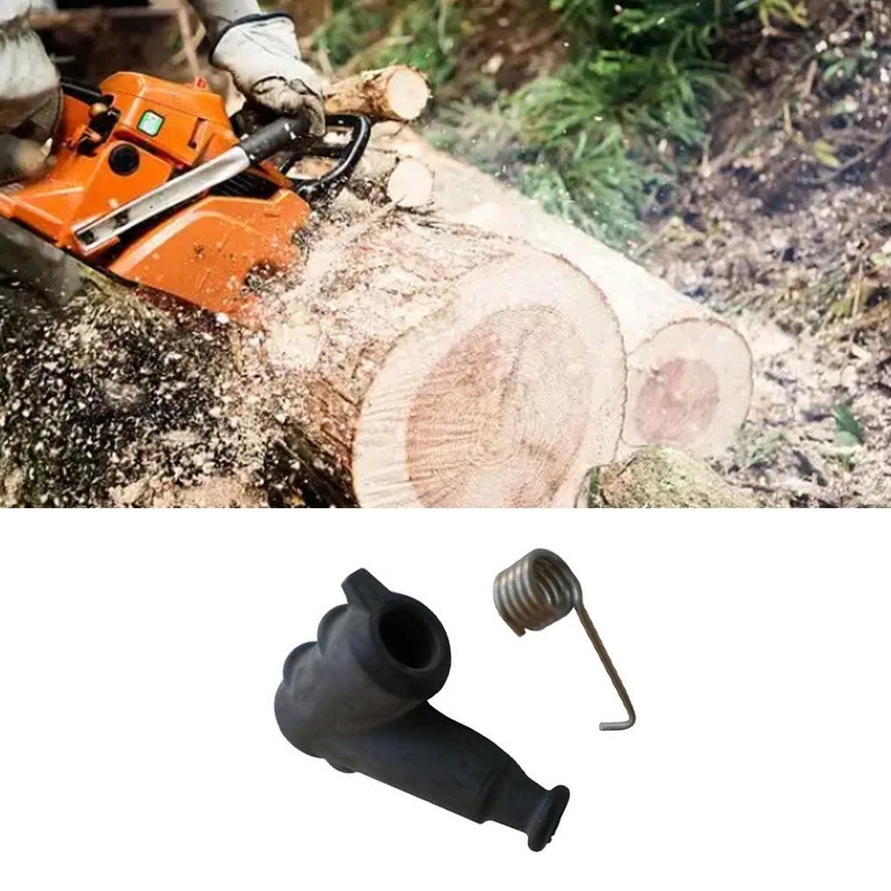 Set of 2 Chainsaw Spark Stopper Cap Spring Kit Black