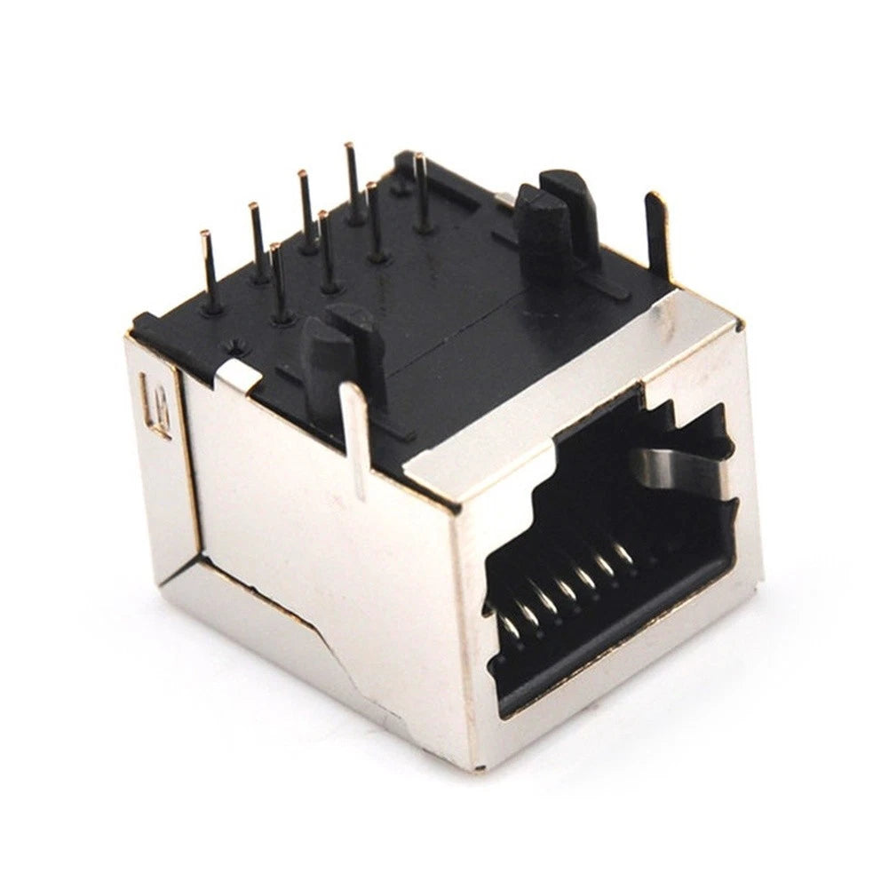 10X RJ45 8P8C Female Socket for Network Cable PCB Mount Silver