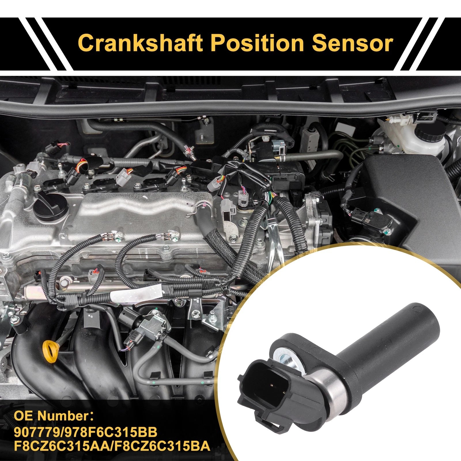1 Pc Crankshaft Position Sensor No.978F6C315BB for Ford Escort 2.0 (1998–2003)