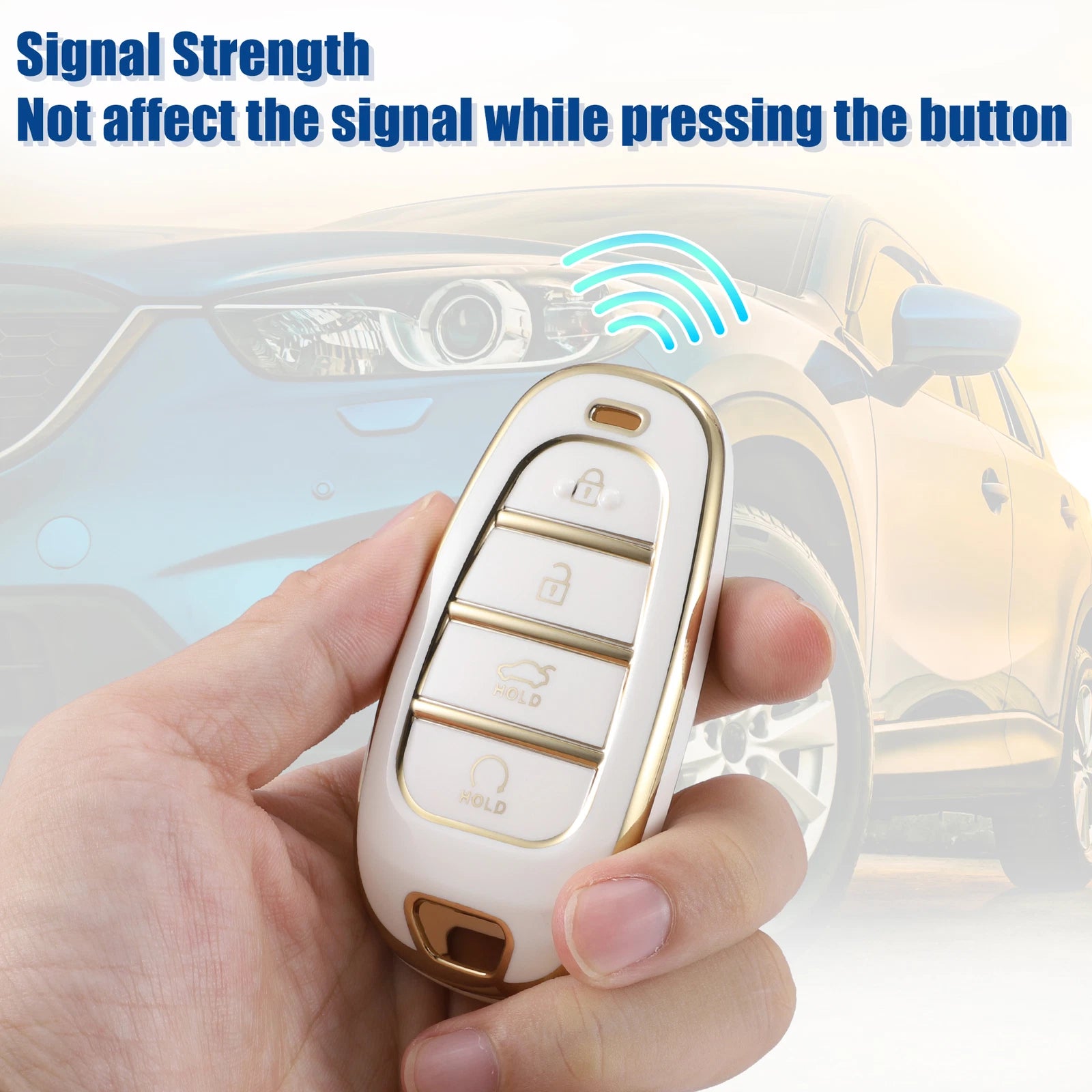Key Fob Cover Replacement for Hyundai Tucson 4 Button (2016–2021)