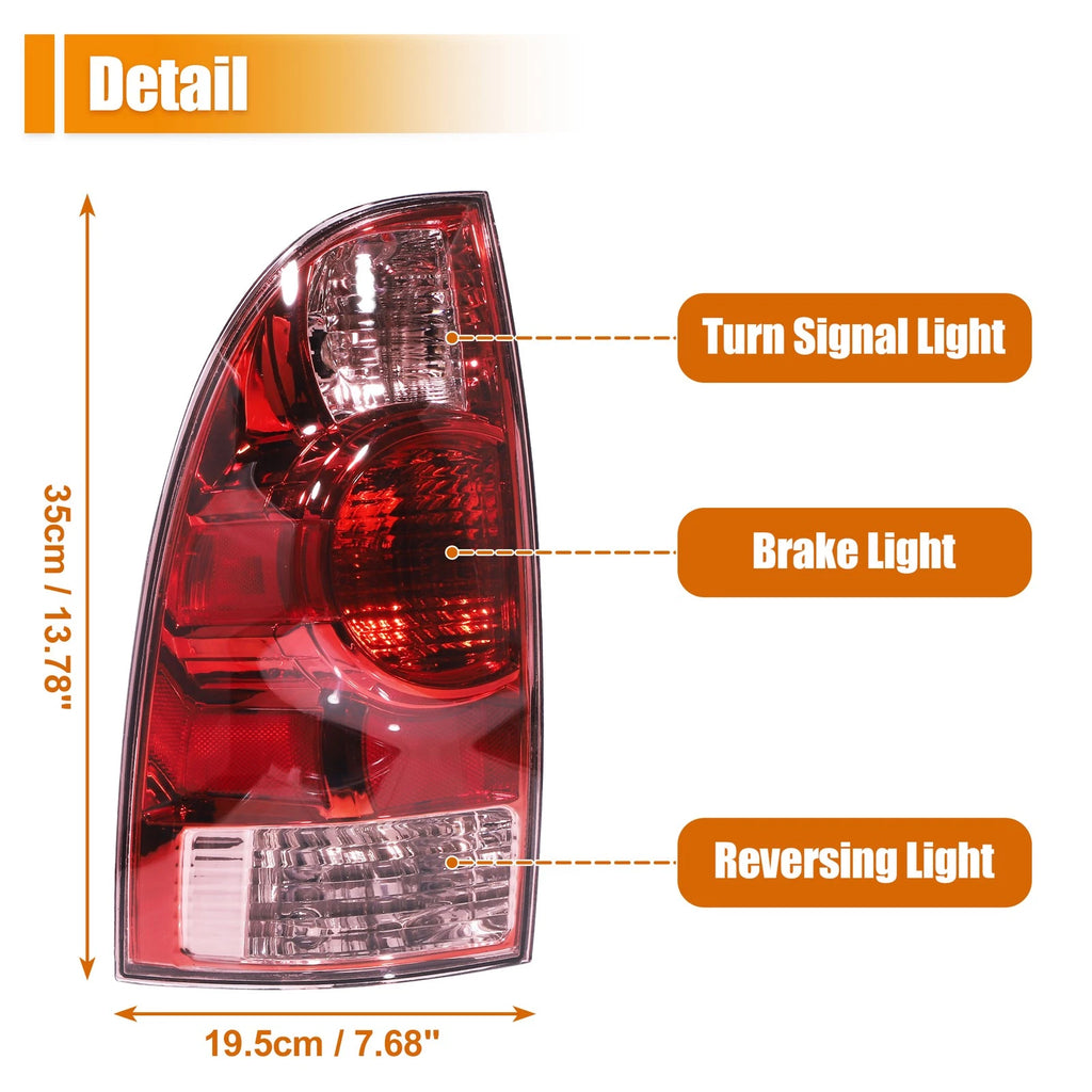 Left Side Tail Light Assembly for Toyota Tacoma (2005–2015) Rear Brake Lamp
