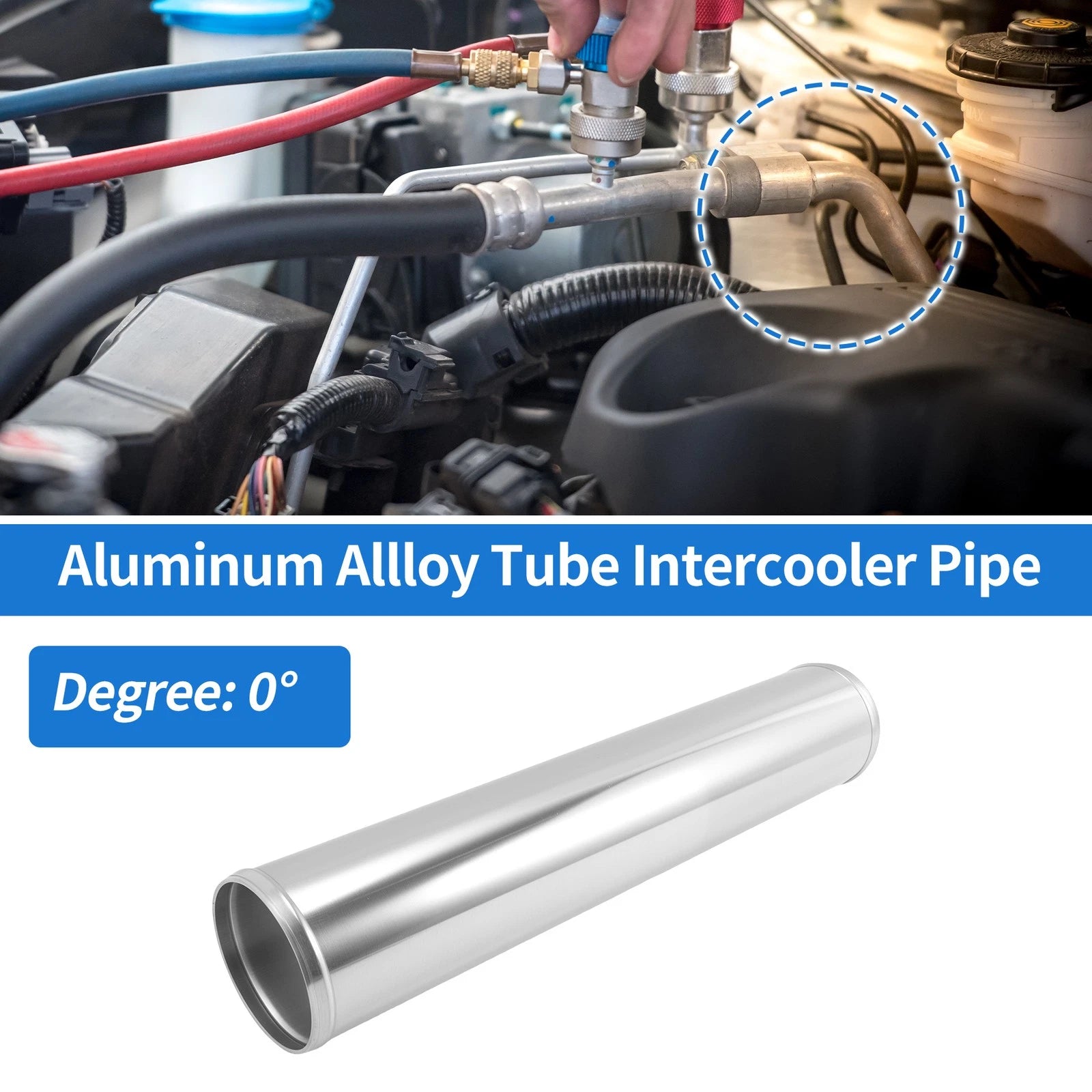 3.5" Intercooler Pipe for - 18" Length, 0° Angle