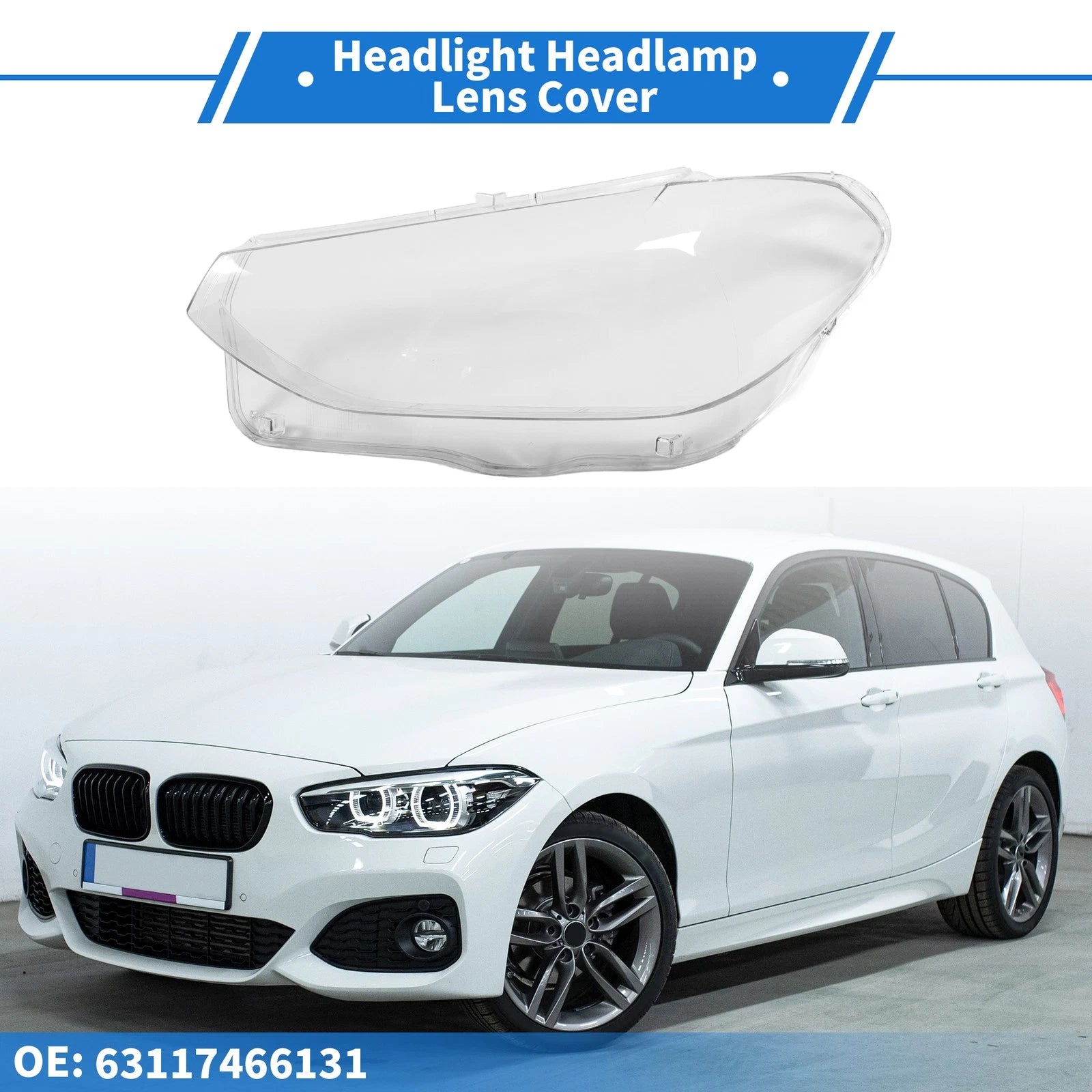 Headlight Lens Cover Front Left for BMW X3 X4 (2018–2021)