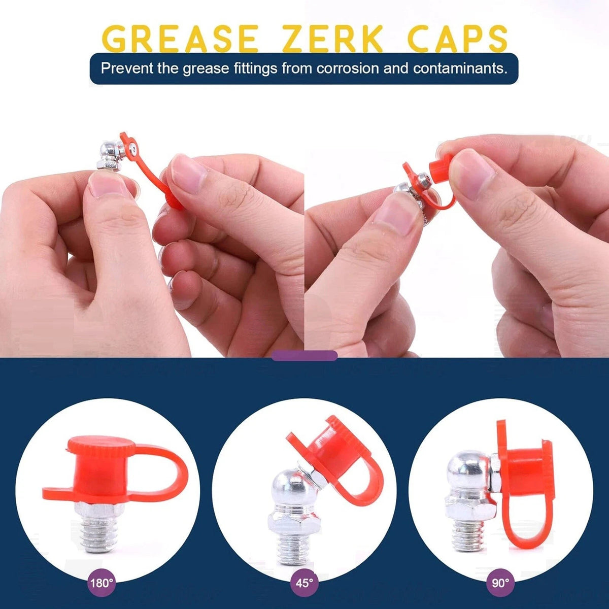 120 Piece SAE Grease Fitting Kit with Straight and Angled Zerk for Auto Repair