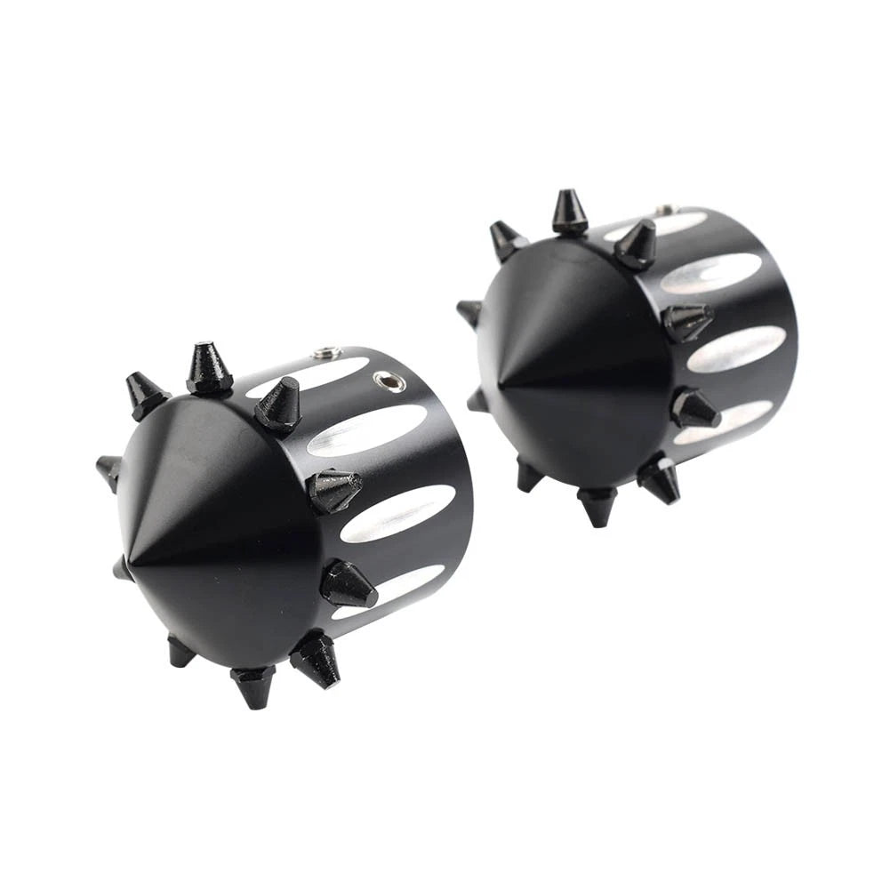 CNC Cut Front Axle Cap Nut Covers for Harley Touring Road King (2014–2023)