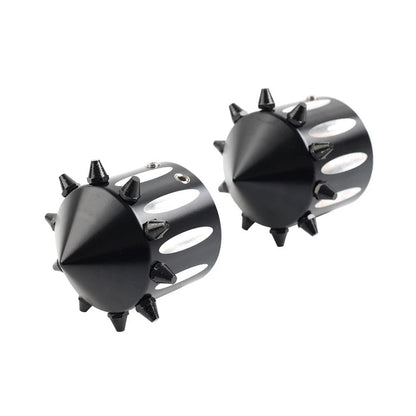 CNC Cut Front Axle Cap Nut Covers for Harley Touring Road King (2014–2023)