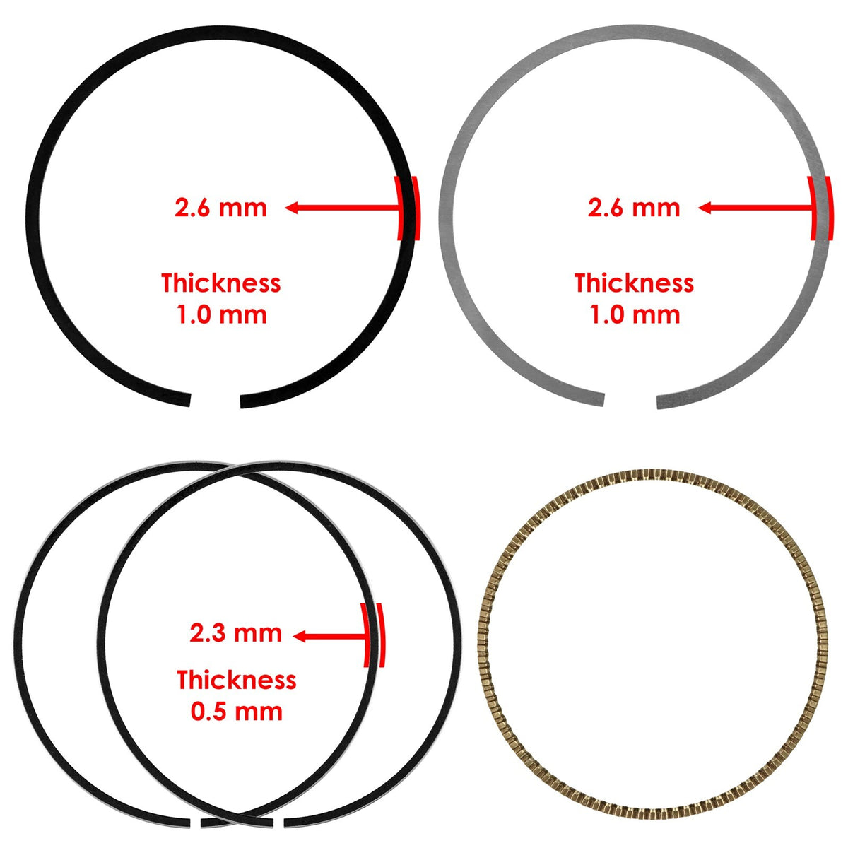 Piston Ring Set Replacement for Honda Rancher TRX350TE 2000–2006