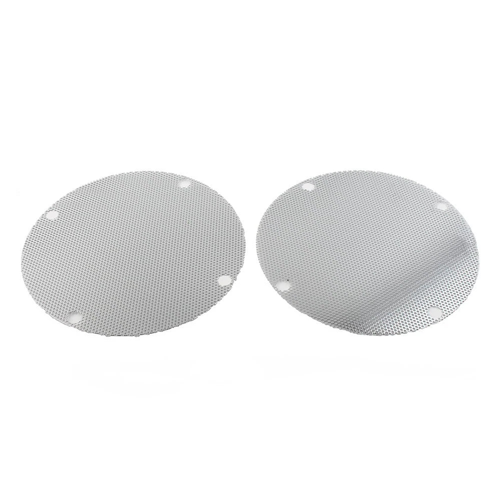 Mesh Rear Speaker Grill Covers For Harley Touring Electra Glide 1996-2013 Silver