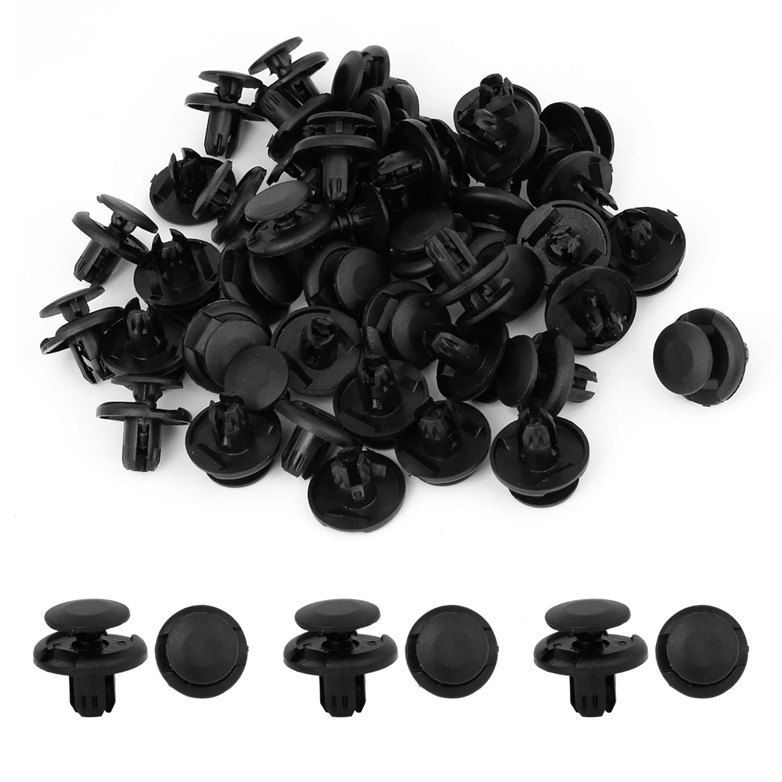 100 Pcs Nylon Rivet Fastener Clips for Honda (8mm)