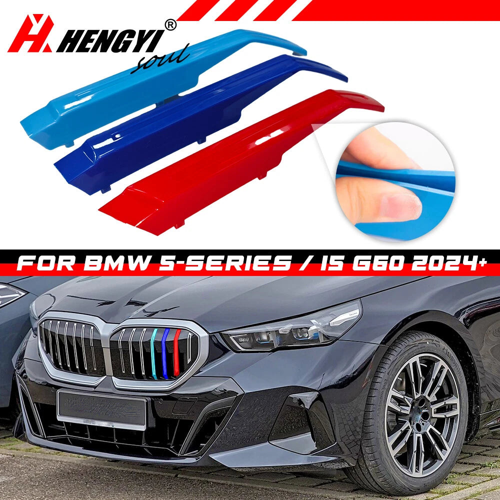 3X Front Grille Cover Trim Strips for BMW i5 5 Series G60 (2024–2024)