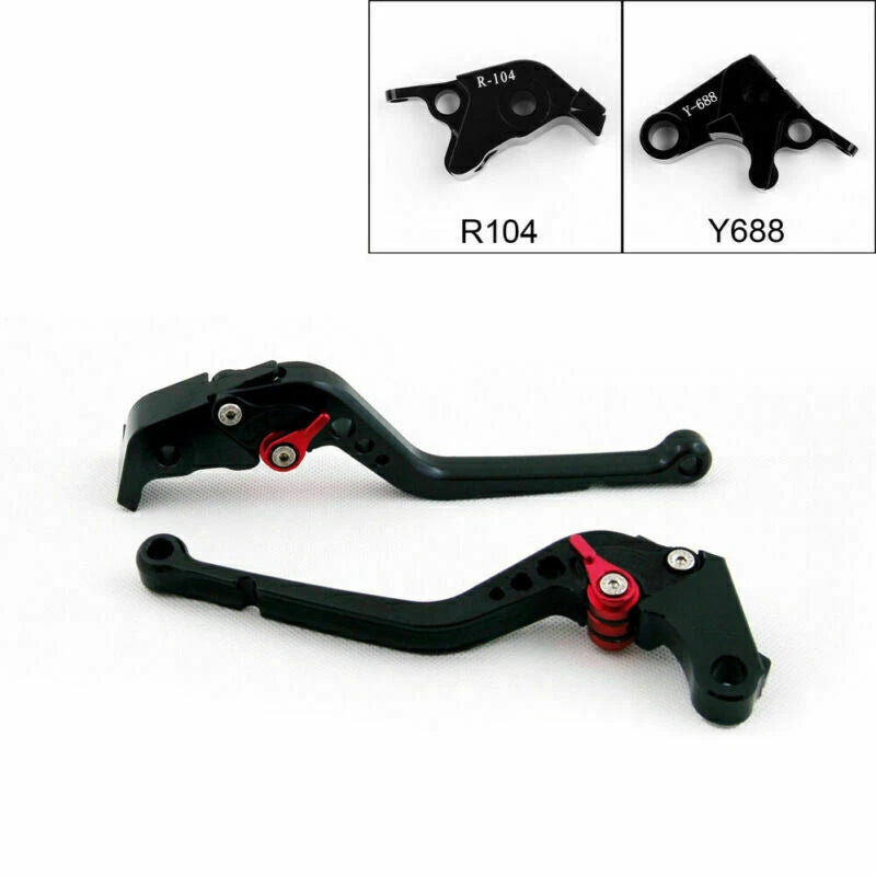 Long Brake Clutch Levers for Yamaha YZF R6 (2005–2014), YZF R1 (2004–2008), R6S Black T9