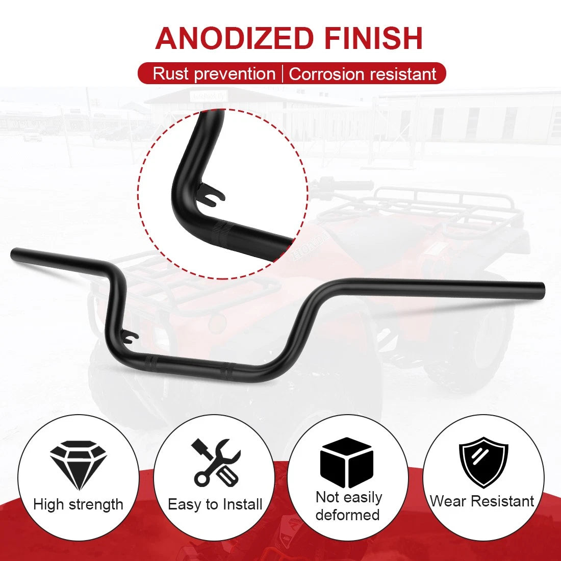 Handlebar 53100-HC5-970 for Honda Fourtrax 300 TRX300 (1988–2000)