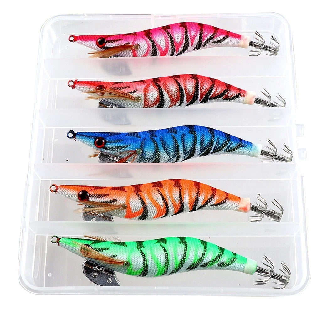 Luminous Squid Jigs for Fish Attraction (Controlled Sinking Action)