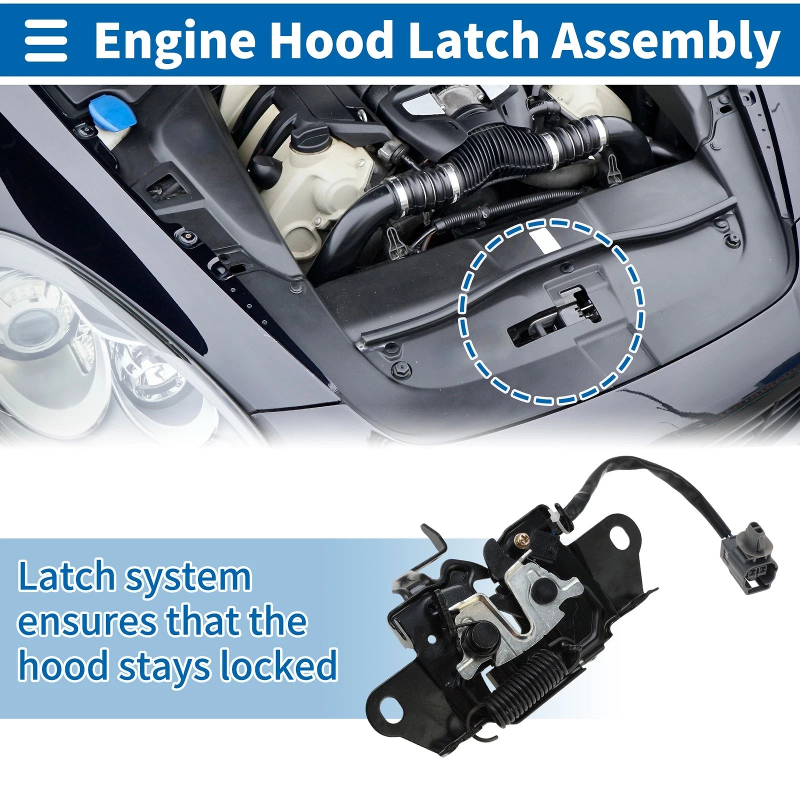 Hood Latch Assembly for Mazda 6 (2013–2018) Replacement OEM Fit