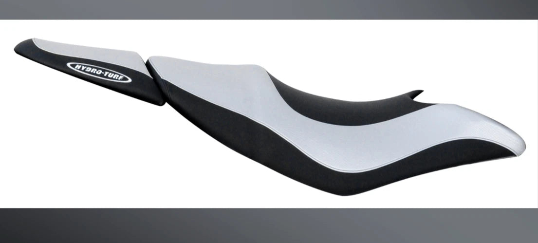 Seat Cover for Honda Aquatracks F-15 | F-15X (Black Vinyl/Silver CF)