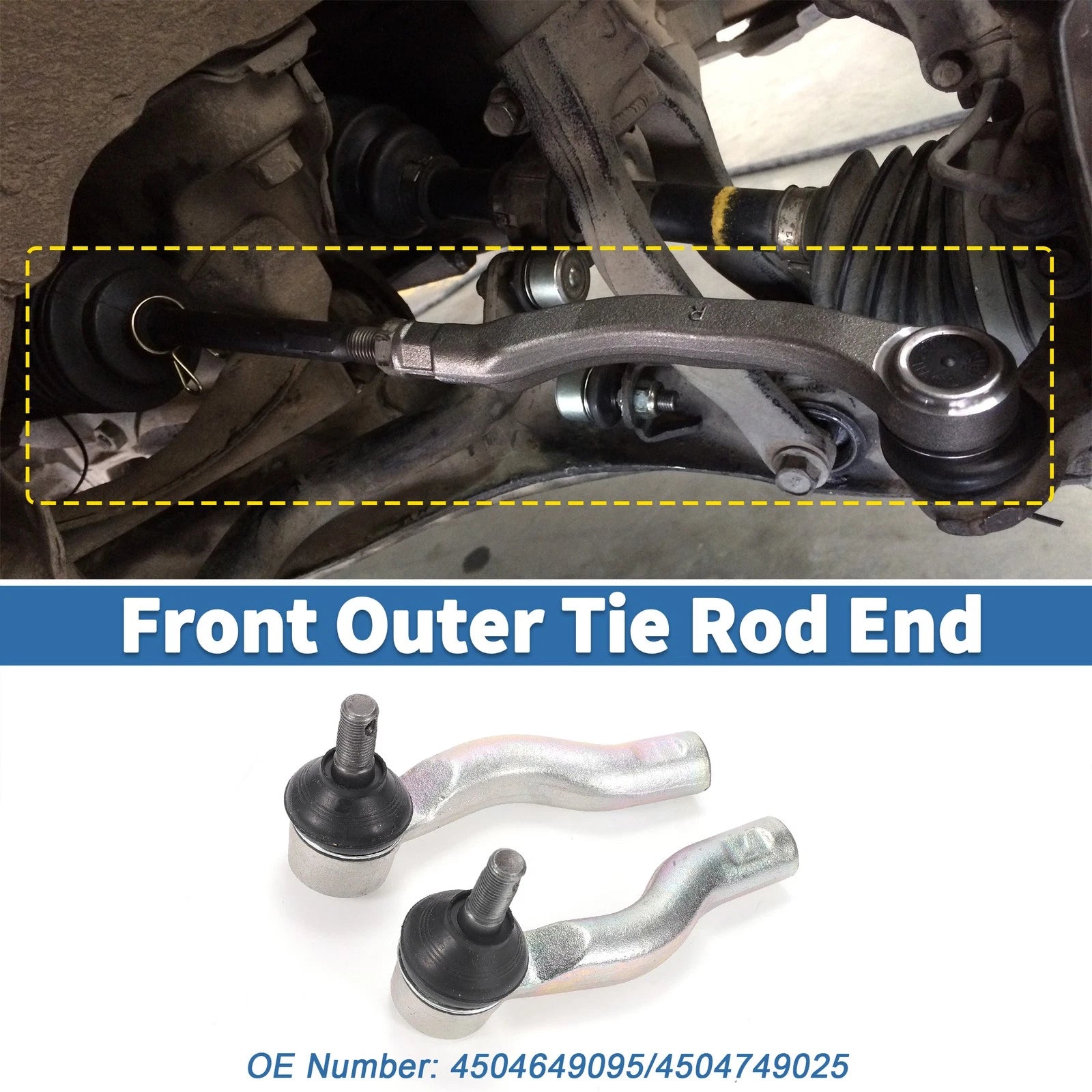2pcs Front Outer Tie Rod Ends for Scion tC 2010–2010 (Replacement)