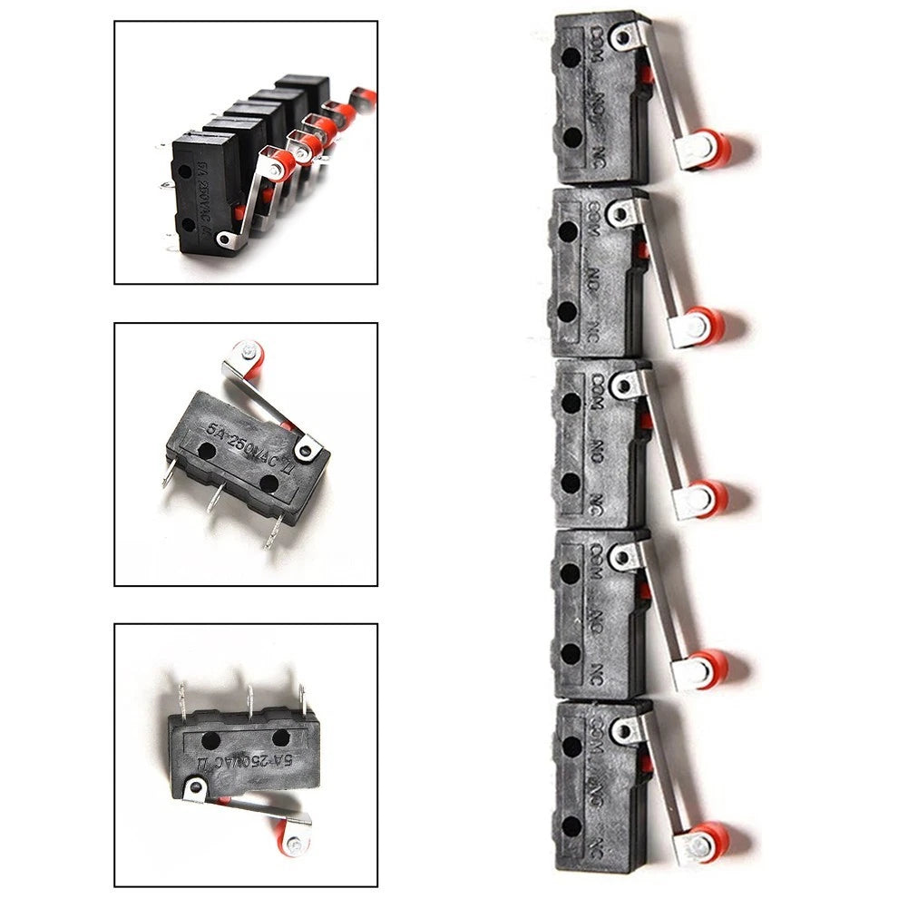 5pcs Door Switch Button 3Pin 5A 250V for Appliances