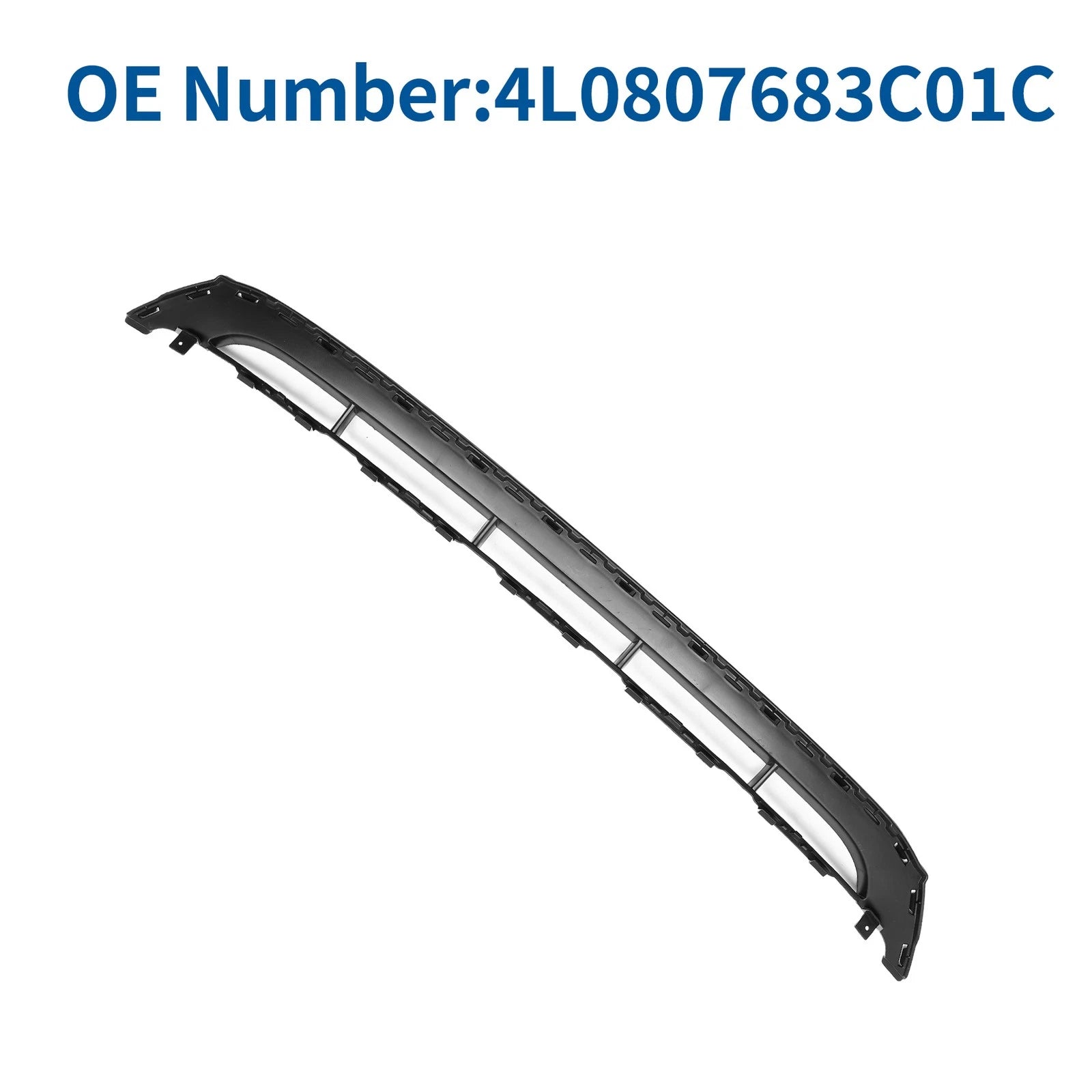 Front Lower Hood Bumper Grille for Audi Q7 (2010–2015) Black ABS Plastic