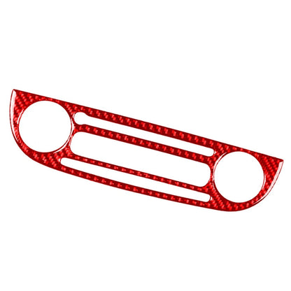 Carbon Fiber Control Panel Cover for Fiat 500 (2012–2015) Red