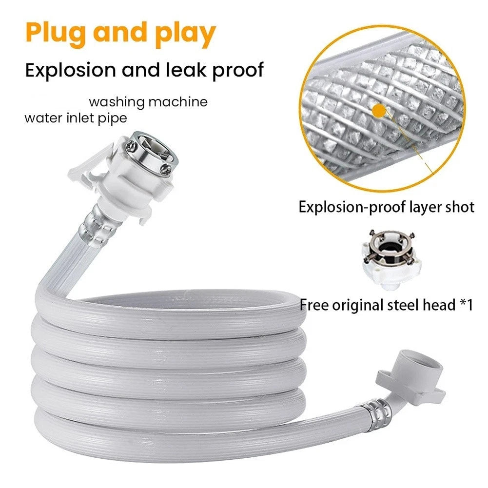 Water Hose Extension Pipe for Washing Machine (Flexible, Leak Proof)