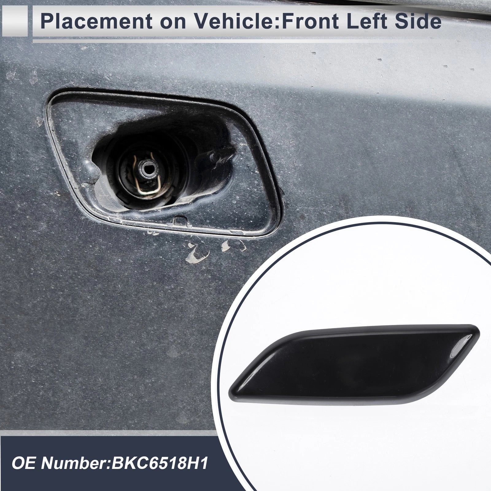 Front Left Headlight Washer Nozzle Cover Cap for Mazda 3 M3 Axela (2014–2019)