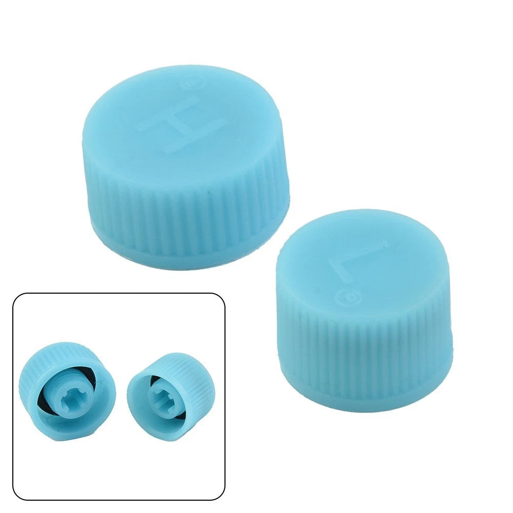 2X AC A/C System Valve Cap for Universal Applications (High/Low Pressure)