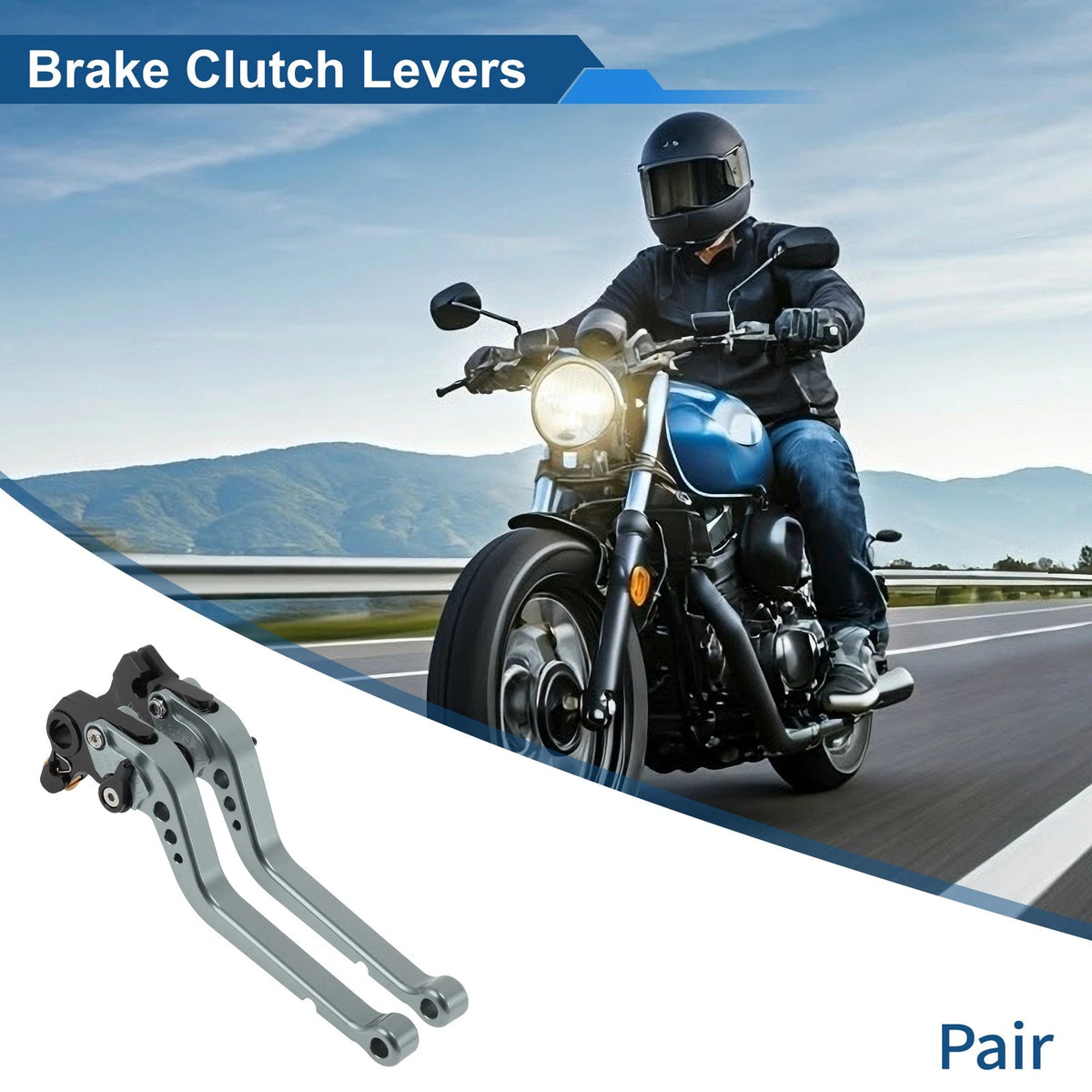 Long Brake Clutch Levers for Ducati Monster 821 (2014–2017) Titanium Tone 1 Pair