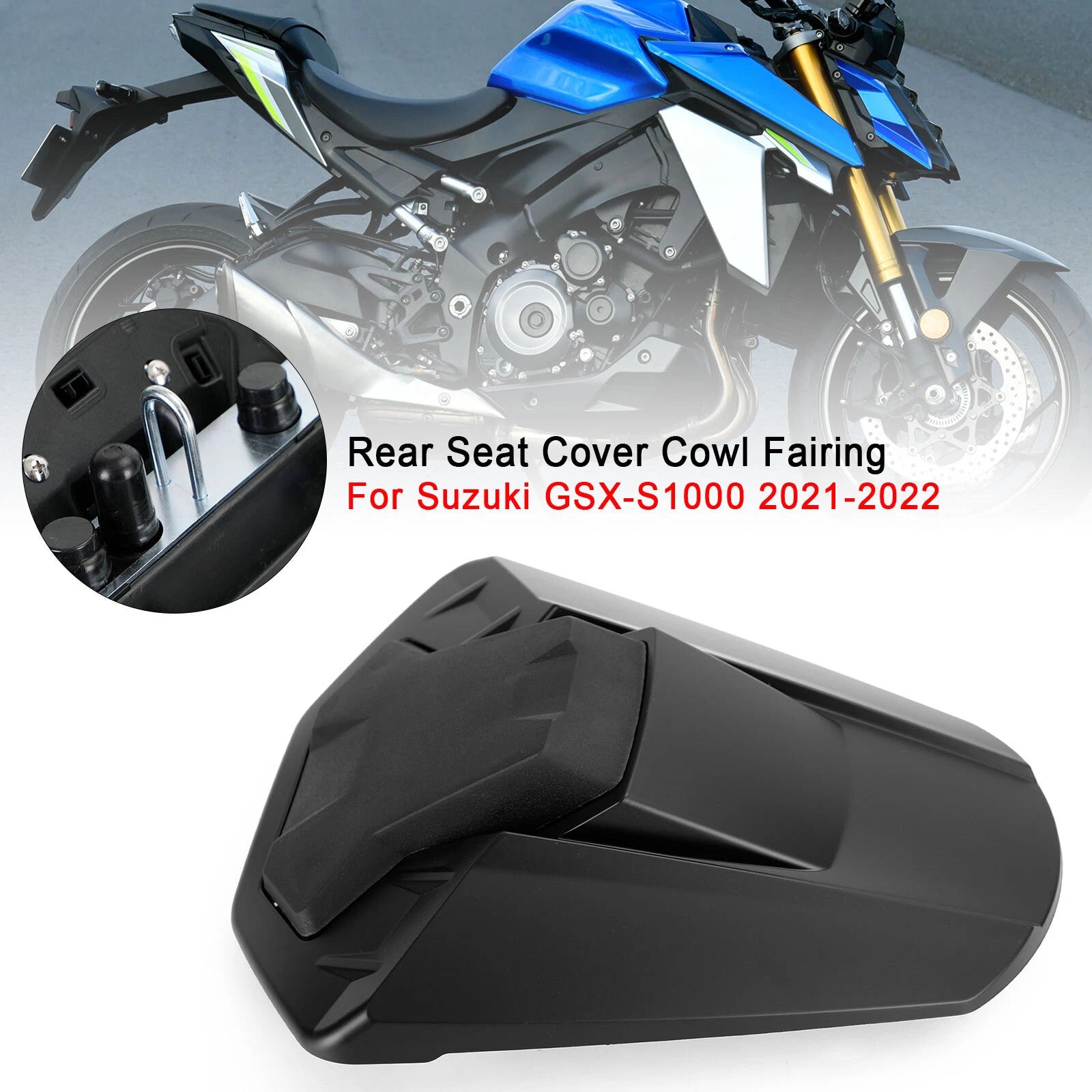 Rear Seat Cover Cowl Fairing for Suzuki GSXS 1000 (2021–2024) Matt Black