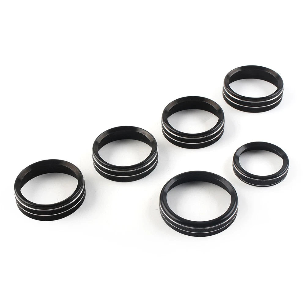 6x Air Conditioning Switch CD Button Ring Trim for Ford F150 XLT (2015–2020)