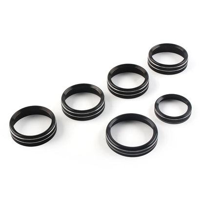6x Air Conditioning Switch CD Button Ring Trim for Ford F150 XLT (2015–2020)