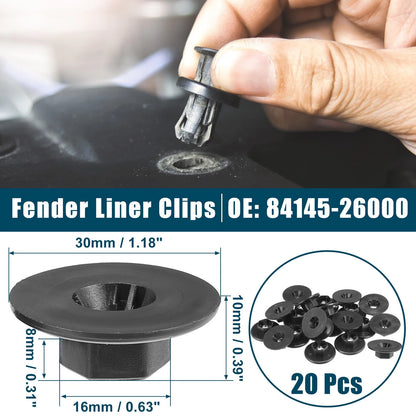 20Pcs Fender Liner Clips for Kia Cadenza (No. 84145-26000)