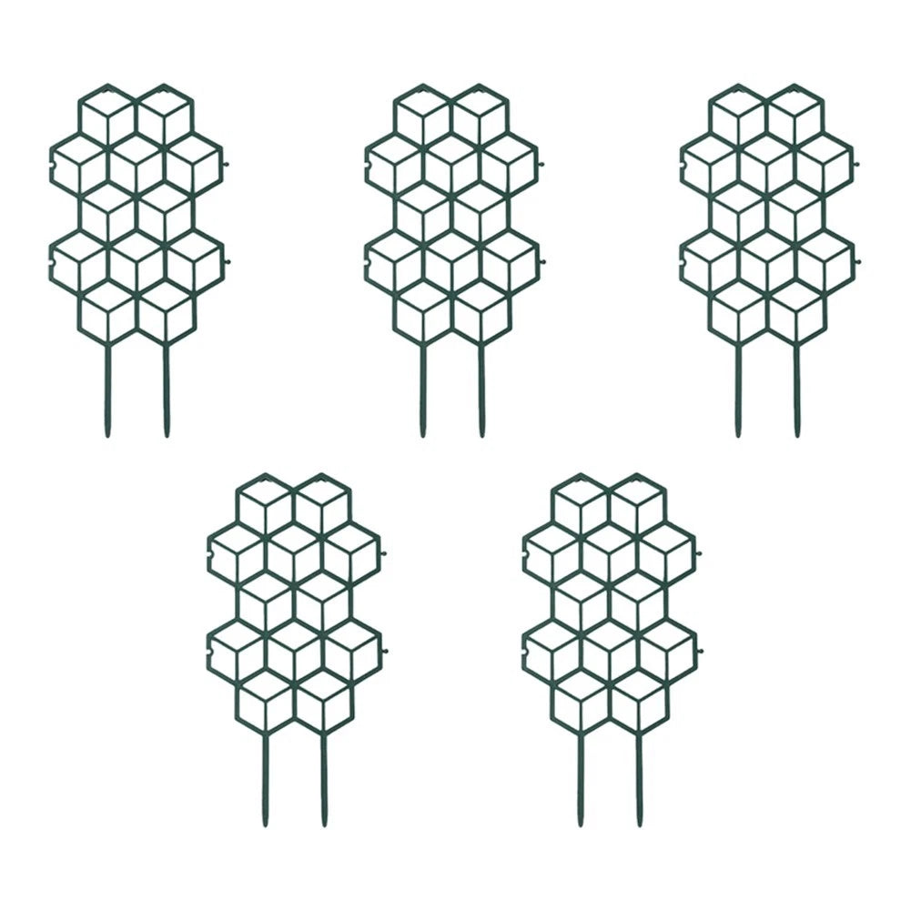 Green Plastic Trellis for Potted Climbers (32x16.5cm)